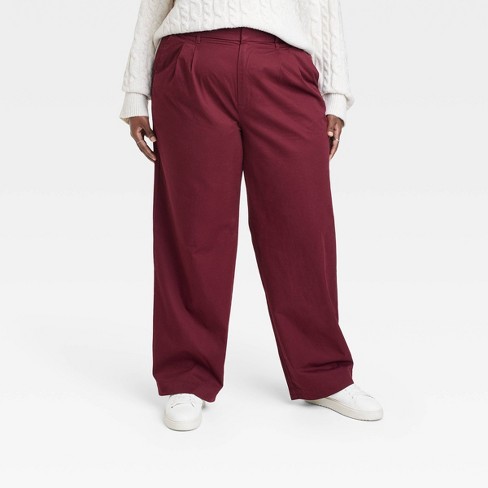 Women's High-rise Pleat Front Straight Chino Pants - A New Day™ Cream 8 :  Target