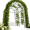 Garden Arch Trellis 7.5FT Extra Tall Metal Arbor, Outdoor Pergola for Climbing Plants, Wedding, Party & Garden Décor, Matte Black - 2 of 4