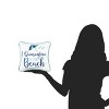 C&F Home 10" x 10" I Quarantine At The Beach Embroidered  Small Petite  Size Accent Throw Pillow - 4 of 4
