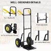 400lbs Hand Truck Dolly, Heavy Duty Steel Dolly Cart with 10" Rubber Tires & 35" - 45" Telescoping Handle for Warehouse, Supermarket, Garage - 2 of 4