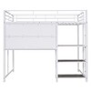 Full Size Loft Bed with Desk, 3 Shelves and Ladder - 4 of 4