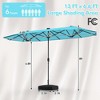 Costway 13FT Double-sided Patio Umbrella with Solar Lights Crank Handle Umbrella Base Beige/Tan/Gray/Wine/Navy/Orange - 3 of 4