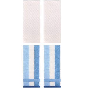 REGALWOVEN 4 Pcs Cotton Soft Comfortable Absorbent Striped Hand Towel - 1 of 4