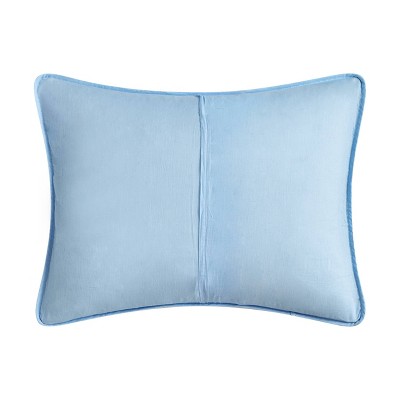 Bohemian Bliss Reversible Cotton Quilt Set in Chambray Blue, Full Size