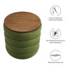 Modway Mezzo Round Performance Velvet Storage Ottoman – Upholstered Accent Ottoman with Hidden Interior Compartment - 2 of 4