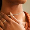Tennis Necklace for Women 3mm Black or Clear Cubic Zirconia Choker 16-18" Adjust Length Stainless Steel - 4 of 4