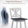 Costway 4PCS Swivel Bar Stools w/ Footrest Counter Height Chairs for Home - 4 of 4