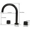 Mixxidea 3 Holes Widespread Bathroom Faucet Black - 3 of 3