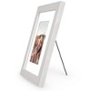 Americanflat 8x10 Picture Frame - Use as 5x7 Frame with Mat or Display 8x10 Photo Without Mat - Hudson Collection - White - 4 of 4
