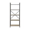 Itzel Bookcase Antique Oak/Sandy Gray - Acme Furniture - 2 of 4
