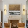 24" Spanish Natural Alabaster LED Wall Sconce Flush Mount Light - 2 of 4