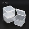 Unique Bargains Plastic Square Art Craft Storage Container with Hinged Lid - 3 of 4