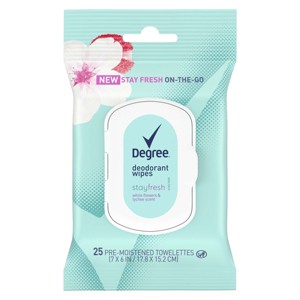 Degree for Women White Flower & Lychee Deodorant Wipes - 25ct