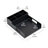 LunaLulinlk Utensil Napkin and Plate Holder, Silverware Organizer, Serving Tray, Plastic, Black - 3 of 4