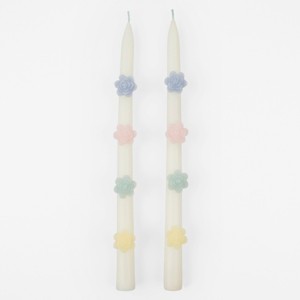 Meri Meri Pastel Flower Taper Candles (Pack of 2) - 1 of 4
