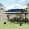 Outsunny 13' x 13' Pop Up Canopy Tent, UV50+ Instant Tents for Parties, Height Adjustable, with Wheeled Carry Bag and 4 Sand Bags - 2 of 4