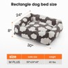 Dog Beds Large Sized Dog - Washable Furry Pet Beds, Rectangle Orthopedic Corduroy Fleece Puppy Beds with Removable Zipper Cover - 2 of 4