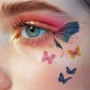 Wrapables Waterproof Glitter Butterfly Wings and Fairy Design Temporary Tattoos for Women, Eye, Face, and Body Makeup (12 Sheets) - 3 of 4