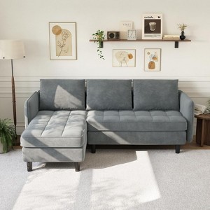L Shaped Sectional Sofa with Storage,4 Seat Modular Sofa Sectional Couches for Living Room - 1 of 4