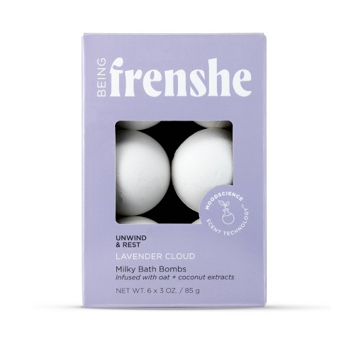 Being Frenshe Milky Moisturizing Bath Bomb Set With Essential Oils -  Lavender Cloud - 6ct/3oz : Target