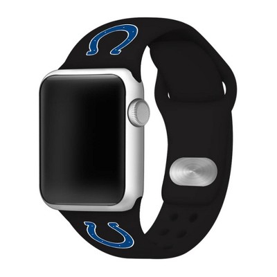 NFL Indianapolis Colts Apple Watch Compatible Silicone Band 42mm - Black