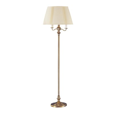 Cal Lighting BO-315-AB 150-Watt 6-Way Mechanism Floor Lamp, Antique Brass