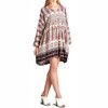 Women's Paisley V-Neck Mini Dress - Velzera - 2 of 4
