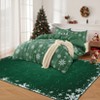 Washable Christmas Area Rug Ultra-Soft Snowflake Xmas Bedroom Carpet - 3 of 4