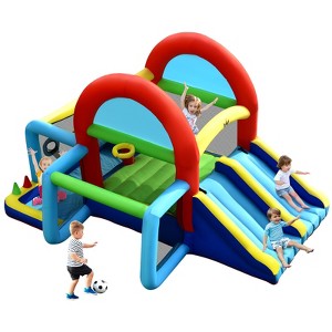 Infans Inflatable Bounce House Kids Bouncy Jumping Castle w/ Dual Slides Without Blower - 1 of 4
