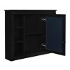 35" x 28'' Wall Mounted Bathroom Storage Cabinet, Medicine Cabinet, Modern Bathroom Wall Cabinet with Mirror, Mirror Cabinet with 6 Open Shelves Black - 4 of 4