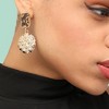 SOHI Women's Gold Geometric Snake Drop Earrings - 3 of 3