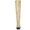 Allegra K Women's Zipped Low Block Heel Over Knee High Fashion Boots - 3 of 4