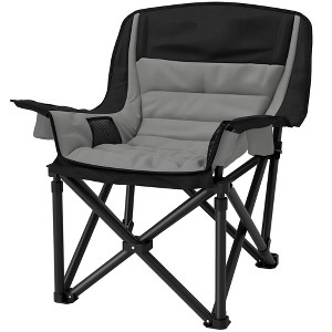 Camping Chair for Adults, Portable Folding Camping Chair with Side Pockets, Cup Holders, Carry Bag - 1 of 4