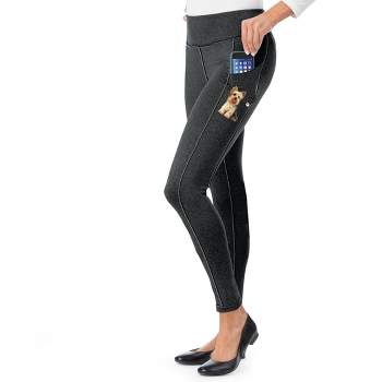 Collections Etc Dog Lovers Side Pocket Comfortable Leggings
