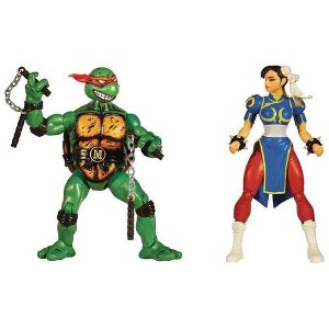 Playmates - Playmates - TMNT vs. Street Fighter - Michelangelo vs. Chun-Li 2pk Action Figure (Net) - 1 of 2