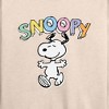 Women's - Peanuts - Snoopy Sketchy Lightweight French Terry Wide Neck Long Sleeve Shirt - 2 of 4