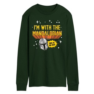 Men's - Star Wars - The Mandalorian Im With Mando Long Sleeve Graphic T-Shirt - 1 of 2