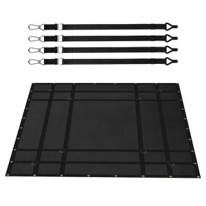 VEVOR Cargo Net, 72 in x 57 in, Heavy Duty Truck Cargo Net for Truck Bed, 4 Adjustable Straps with Carabiners and Rubber Coated Hooks, Black - 1 of 4