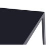 Rectangular Metal Frames Kitchen Dining Table For 4, Tempered Glass Countertop Table (7.25"Wx27.56"Dx29.5"H) - 4 of 4