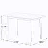 Vynxaria 47-Inch Modern Dining Table ?¡§C Rectangular White MDF Top with Solid Pine Legs - 4 of 4