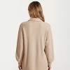 Anna-Kaci Women's Waffle Knit Long Sleeve Shirt Dress with Button Front and Collared Neckline - 4 of 4
