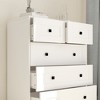 FONTOI 5 Drawers Dresser Chest of Drawer Vertical Dressers Closet Storage Cabinet Wood Dresser for Bedroom, Hallway, White, 31.1"* 15.35"*36.22" - 4 of 4