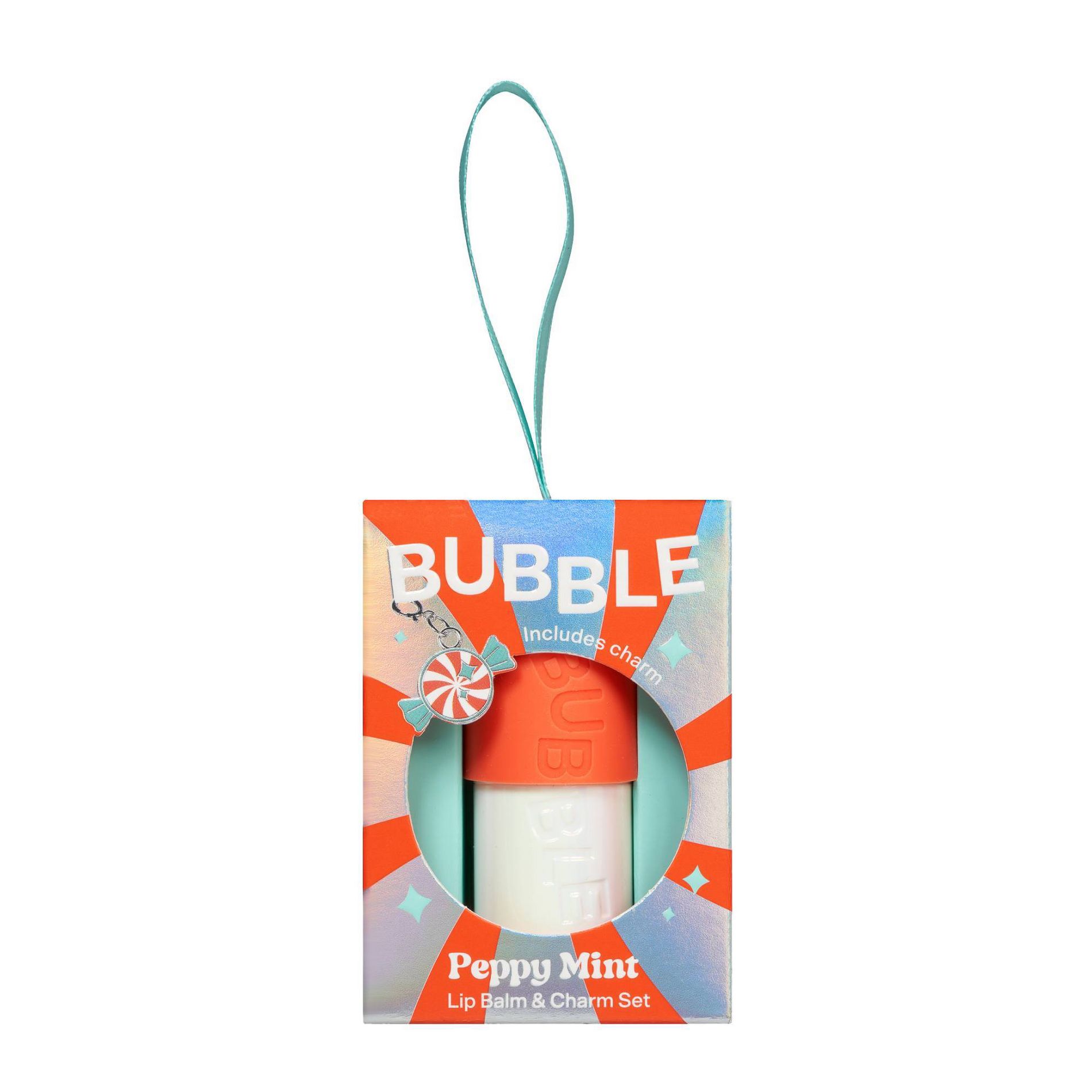 Bubble Skincare Peppy Mint Lip Balm & Charm Gift Set - 2ct