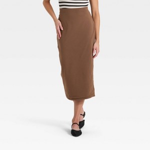 Women's Compression Midi A-Line Skirt - A New Day™ - 1 of 4