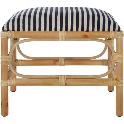 Uttermost Laguna 24" Wide Navy and White Striped Small Accent Bench