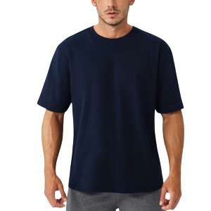 Anna-Kaci Active Men's Oversized Fit Short Sleeve T-Shirt with Drop Shoulders and Relaxed Silhouette for Everyday Style - 1 of 4