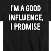 Boys' - Instant Message - I'm a Good Influence Christmas Short Sleeve Graphic T-Shirt - 2 of 4