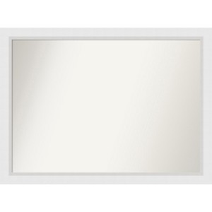 Amanti Art Blanco White Non-Beveled Wood Bathroom Wall Mirror - 1 of 4