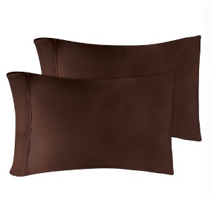 Egyptian Cotton 400 Thread Count Solid Pillowcases Set of 2 by Blue Nile Mills - 1 of 3