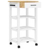 vidaXL Kitchen Trolley MONZA 18.9 in.x15.7 in.x35.4 in. Solid Wood Pine - 4 of 4